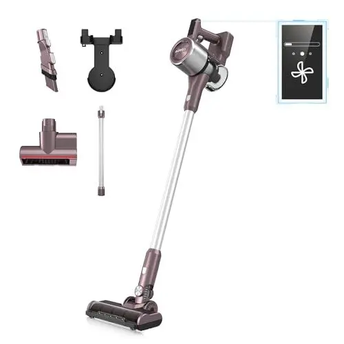 Produktbild: Eureka AK10 Pet Staubsauger Kabellos,450W Leistungsstarke Akku Staubsauger Tierhaare mit 60 Min Laufzeit & Touchscreen,Stabstaubsauger Ideal für Tierhaare,Hartböden,und Teppich
