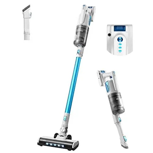 Produktbild: Eureka BR5 Akku Staubsauger Kabellos, 2 in 1 Kabelloser Staubsauger Leicht mit Bürstenloser Motor, 250W Starke Saugkraft, Leise Akkusauger für Hartböden und Teppiche