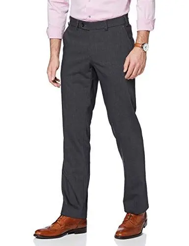 Produktbild: Eurex by Brax Herren Jan Flatfront Schurwollmix Hose, Dark Grey, W42/L32 (Herstellergröße: 28U)