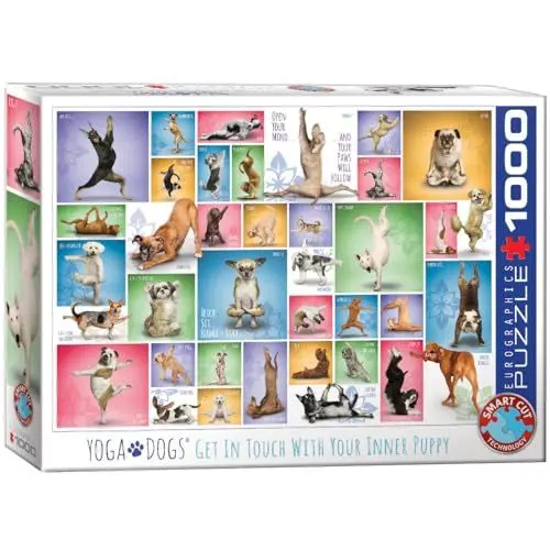Produktbild: EuroGraphics 1000 Teile Yoga Dogs Hunde Puzzle, Mehrfarbig, 48 x 68 cm
