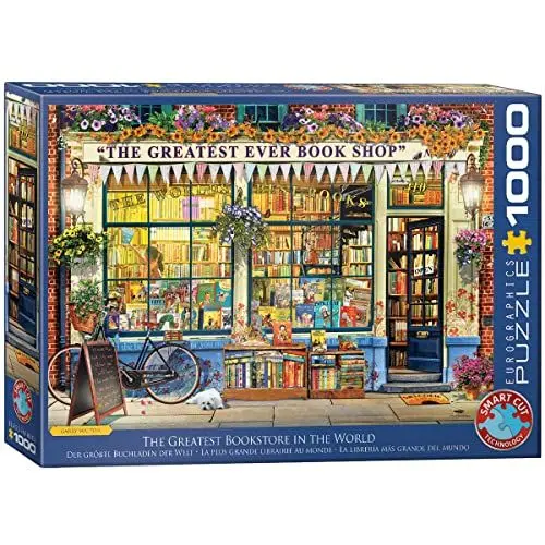 Produktbild: Eurographics 1000 Teile - Der großartigste Buchladen, 48x68cm, Blau, Lila, Rot, Gelb