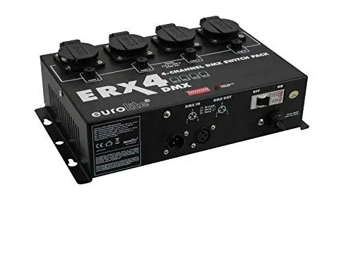 Produktbild: EUROLITE ERX-4 DMX Switchpack | 4-Kanal-Switchpack, bis zu 5 Ampere belastbar, Schaltung per Relais