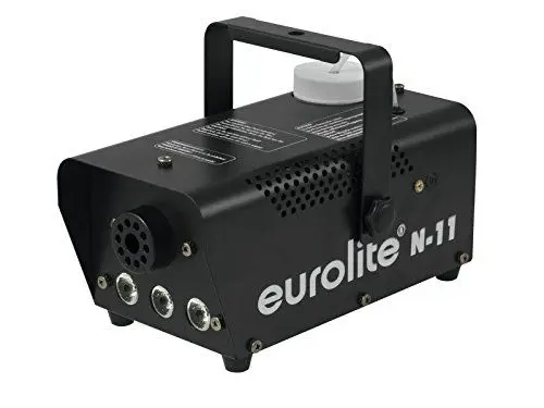 Produktbild: Eurolite N-11 LED Hybrid amber Nebelmaschine | Kompakte 400-W-Nebelmaschine mit amberfarbenen LEDs | Der austretende Nebel wird beleuchtet | Der Nebel wirkt dadurch wie Feuer