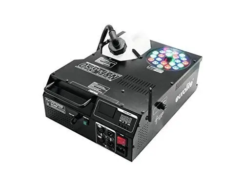 Produktbild: Eurolite NSF-350 LED Hybrid Spray Fogger | DMX-Nebelmaschine mit 1500 W, LED-Beleuchtung, senk-/waagerechtem Ausstoß | LED-Lichteffekt und Nebelgeysir in einem Gerät | W-LAN