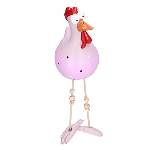 Produktbild: OKAT Hühner-Garten-Ornament, Hahn-förmige einzigartige Starke und Nicht zerbrechliche Hahn-Ornamente mit hochwertigem Harz für Wohnzimmer-Büro-Gartendekoration(Rosa)