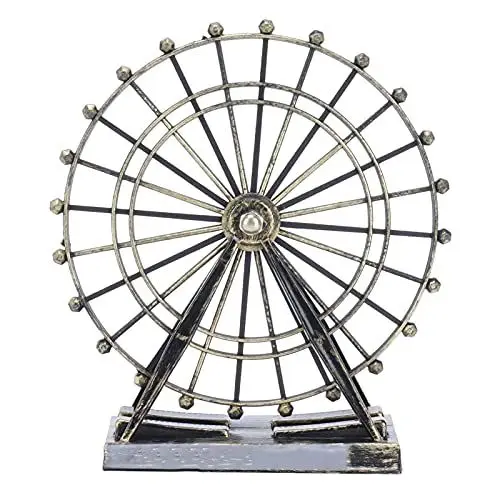 Produktbild: Eurollar Wohnzimmer-Dekorationen, Riesenrad-Statue für Dekorationsgegenstände für Regale, rotierendes Bronze-Riesenrad-Modell, Büro-Schreibtisch-Dekorationen und Sammlerstücke für