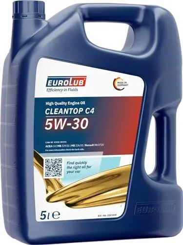 Produktbild: EUROLUB CLEANTOP C4 SAE 5W-30 Motoröl, 5 Liter