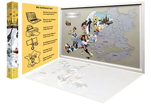 Produktbild: Europakarte mit Fotos, Alternative zu einer Weltkarte zum Rubbeln, Fotocollage gestalten, Fotocollage für Fotos von Europa