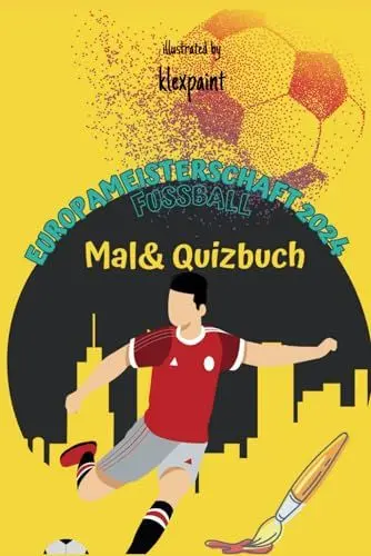 Produktbild: Europameisterschaft 2024 Mal& Quizbuch: Fussball Malbuch