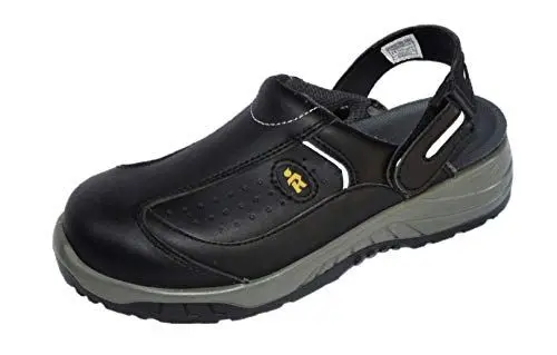 Produktbild: EuroRoutier Trendy Black SicherheitsClogs Waschbarer Mikrofaser Arbeitsschuh, SB A E FO SRC (38 EU)