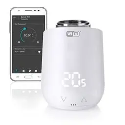 Produktbild: Eurotronic 700200 Comet Wifi 2021 Heizkörperthermostat (Heizen per WLAN, mit Alexa kompatibel, Thermostat zur Regulation der Raumtemperatur von unterwegs, Smart Home Zubehör zum Sparen von Heizkosten)