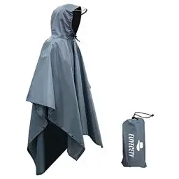 Produktbild: Euyecety Regenponcho Damen und Herren, Wasserdicht Regenjacken Regencape Unisex, Regenponcho Fahrrad Poncho 3 in 1 Multifunktionaler Regenmantel für Jagd, Picknick im Freien, Trekking, Camping, Angeln