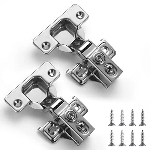 Produktbild: Evanda Schrank Scharniere, 2 Pack Edelstahl Overlay Soft Close Scharniere, für Küchenschrank Türscharnier, mit Befestigungsschrauben