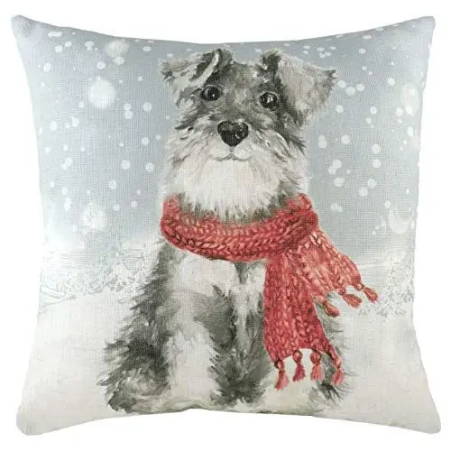 Produktbild: Evans Lichfield Kissenbezug mit Schal und Schneefall, Mehrfarbig, 43 x 43 cm