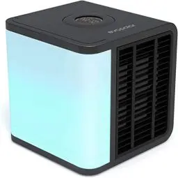 Produktbild: Evapolar evaLIGHT Plus Luftkühler & Luftbefeuchter - Tragbarer Kühl-Ventilator mit Vollspektrum-LED-Hintergrundbeleuchtung - Flüsterleise, einfach zu bedienen, stilvoll, effizient - Schwarz, EV-1500