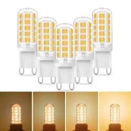 Produktbild: EvaStary 3W G9 LED Glühbirne, Dimmbare LED Glühbirne, 3W äquivalent 40W Halogenglühbirne, 410LM 3000k Licht Warmweiß Energiesparende G9 kleine Glühbirne, 360°Abstrahlwinkel Nicht Flackern, Packung 5