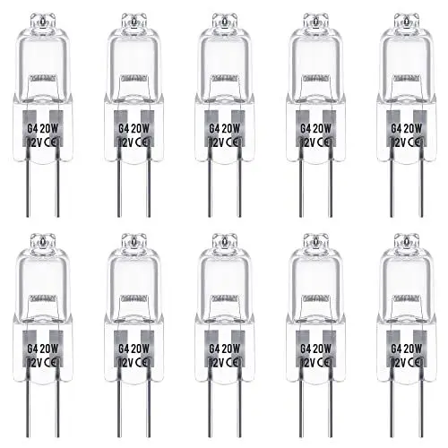 Produktbild: EvaStary G4 Halogenbirnen, 20W 12V Kapselbirne, Dimmbar, 300LM, Warmweiß 2800K Abstrahlwinkel 360° Kapselbirne zum Birnenwechsel (10 Stück)