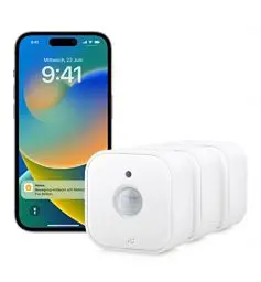 Produktbild: Eve Motion (Matter) 3er Set: Bewegungsmelder (Innen oder Außenbereich), aktiviert Leuchten und Geräte, Thread, für Alexa, Apple Home, Google Home, SmartThings, Thread Border Router erforderlich