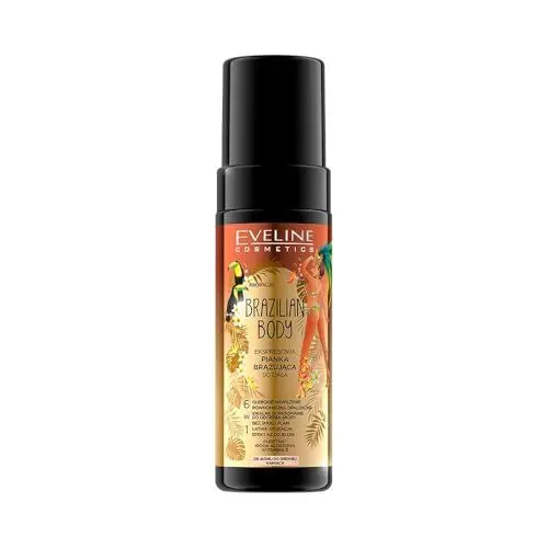 Produktbild: Eveline Cosmetics Express Selbstbräunungsschaum für den Körper - Erreichen Sie einen natürlichen, ganzjährigen Glow mit Aloe-Wasser & Vitamin E, 150ml