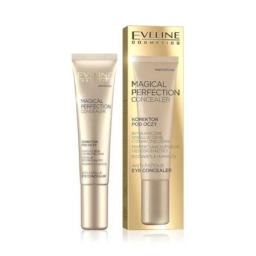 Produktbild: Eveline Cosmetics Magischer Perfektion Concealer - Medium, 15ml | Anti-Müdigkeit & Makelkorrektor mit Hyaluronsäure, Vitamin E, Peptiden & Matcha-Grüntee
