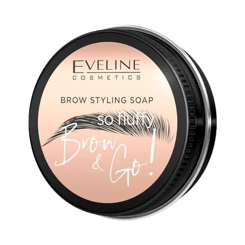 Produktbild: Eveline Cosmetics - Brow & Go! Augenbrauen Styling Seife, Soap Brow, Augenbrauen Seife, Augenbrauen Fixieren, Starke Formel, Laminationseffekt der Augenbrauen - 25g