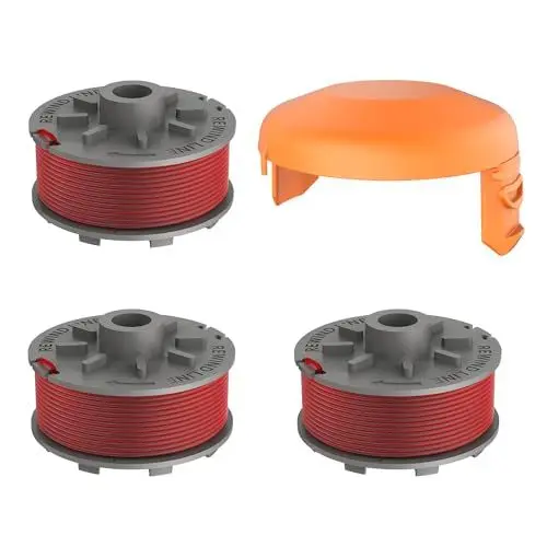 Produktbild: EVENLINKICS Rasentrimmer Fadenspule,für gardena ersatzteile 5364-20 Ersatfadenspule, Kompatibel mit Gardena rasentrimmer. (3 Fadenspule + 1 Trimmerabdeckung)