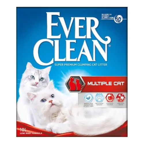 Produktbild: Ever Clean Katzenstreu, mehrere Katzen, duftend für lang anhaltende Frische, unschlagbare Klumpenstärke, 10 l