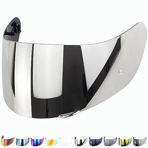Produktbild: Everalo Kompatibel mit Agv K1 Visier - K3sv - K5 - K5s - K1s - S4sv - Horizon - Skyline - Strada - Stealth sv - Compact - Helmvisier Aftermarket Pinlock Ready (Verspiegelt)