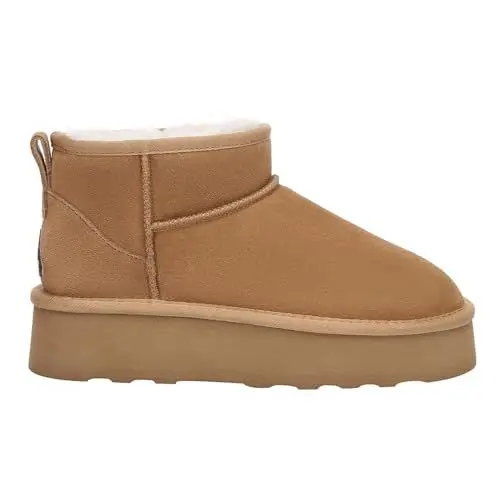 Produktbild: EVERAU Ultra-Mini-Plateaustiefel für Damen - Heron, Beige, EU 40 Weiblich