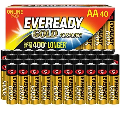 Produktbild: Eveready Gold Batterien AA, 40 Stück, Langlebige Batterien für Haushaltsgeräte Alkaline