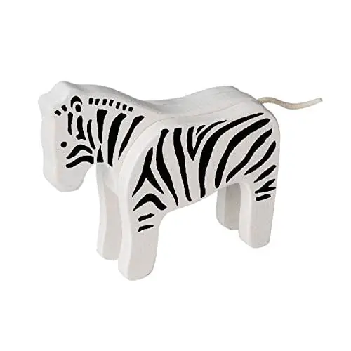 Produktbild: EverEarth Bambus-Zebra aus nachhaltigem Holz – Umweltfreundliches und robustes Spielzeug zur Förderung von Kreativität – Sicheres Design für Kinder – EE33542