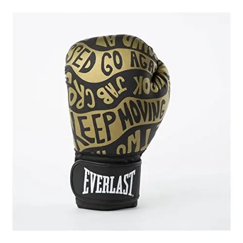 Produktbild: Everlast Unisex – Erwachsene Boxhandschuhe Spark Glove Trainingshandschuh, Schwarz/Gold 10oz