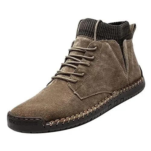 Produktbild: eislaufschuhe kinder 2024 Fallen Outdoor-Wander-Sneaker für Herren, modische Retro-Freizeit-Sneaker, High-Top-Wanderstiefel für Herren S-882 Khaki 43