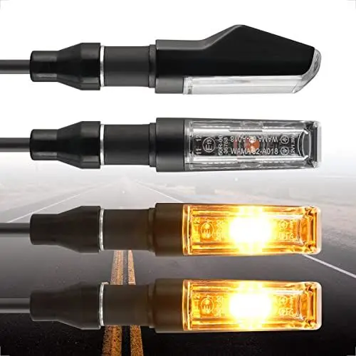 Produktbild: evermotor Universal 4 Stück E13 Motorrad LED Blinker Aluminiumschale mit schöner Oberflächenbehandlung IP67 Wasserdicht E geprüft