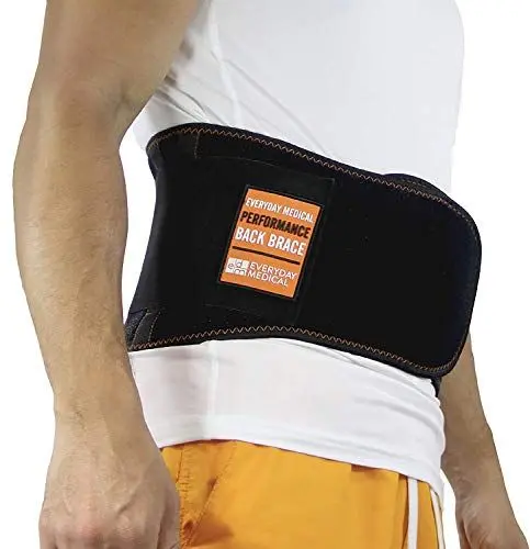 Produktbild: EVERYDAY MEDICAL Rückenbandage mit Stützstreben bei Rückenschmerzen & als Arbeitsschutz | Als Rückengurt, Rückenstützgürtel, Wirbelsäulen Stütze, Rückenbandage Lendenwirbel, Rückengürtel & Beckengurt