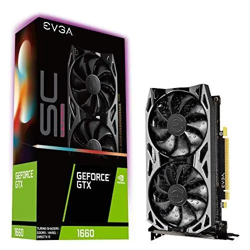 Produktbild: EVGA GeForce GTX 1660 SC Ultra Gaming, 6GB GDDR5, Dual Fan, Metal Backplate, 06G-P4-1067-KR