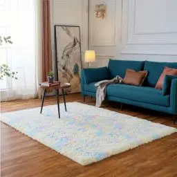 Produktbild: Evitany Teppich,Flauschiger Teppiche für das Schlafzimmer,Superweicher Zottelteppich,Waschbarer Regenbogen Teppich Wohnzimmer,Teppiche für Kinderzimmer,Büro,Lounge Teppiche (Regenbogen,90x160 cm)