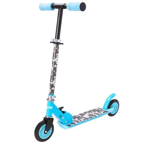 Produktbild: Evo Kinder Inline Scooter Roller | 2 Rad Roller Kinder | Roller für Kinder mit Verstellbarer Lenkerhöhe | Einfach Klappbarer City Roller mit 2 Rädern für Jungen und Mädchen | Roller Kinder 5 Jahre