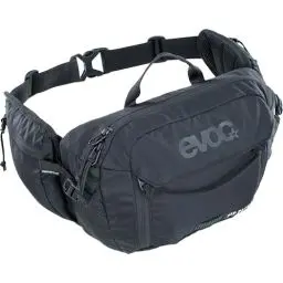 Produktbild: EVOC HIP PACK 3l Hüfttasche Bauchtasche Hüftbeutel (3l Fassungsvermögen, AIRFLOW CONTACT SYSTEM, verstellbarer Hüftgurt, VENTI FLAP-System, inkl. 1,5l Trinkblase), Schwarz