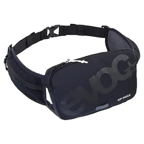 Produktbild: EVOC HIP Pouch Hüfttasche, Bauchtasche (leichte Gürteltasche mit Mehreren Fächern, mit AIR PAD System, individuell anpassbar), Schwarz