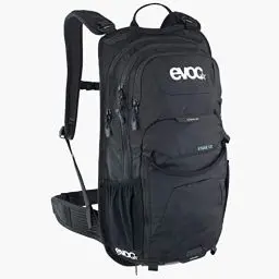 Produktbild: EVOC STAGE 12 technischer Fahrradrucksack, Backpack für Outdoor-Aktivitäten (AIR FLOW CONTACT System, verstellbare Schultergurte, Trinkrucksack mit Werkzeugfach, Trinkblasenfach), Schwarz