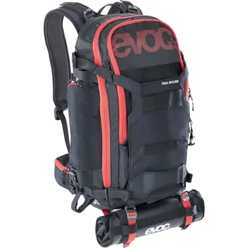 Produktbild: EVOC TRAIL BUILDER 35, Werkzeugrucksack (Cordura-Material, extrabreite Hüftflügel, gepolsterte Schultergurte, inkl. Regenhülle, Volumen: 30l, Maße: 56 x 29 x 18 cm), Schwarz