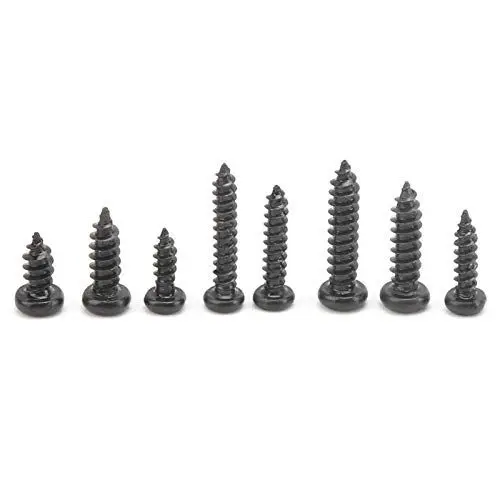 Produktbild: EVTSCan 640-teiliges Blechschrauben-Set aus schwarzem Karbonstahl, M2 M2,6 Sortimentsset für Profis, Heimwerker, Reparaturbetriebe