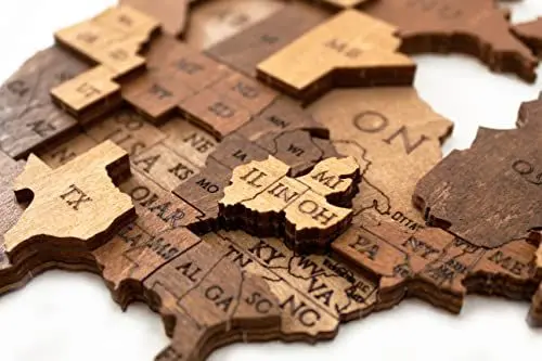 Produktbild: EWA Eco-Wood-Art - Holzpuzzles für Interieur und Design - Weltkarte S Schokoladenwelt - Souvenir, Geschenk, Küche, Wohnkultur, Interieur - 114 Stück, Schokoladen
