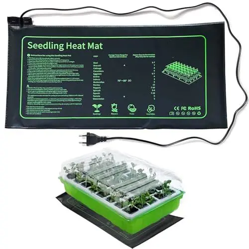 Produktbild: EWENYS Heizmatte Pflanzen Graphen, Wärmematte für Sämling Germination, IP67 Wasserdichtes 20W Temperatur Heizkissen Mat Wärmer Bett Matte für Anzucht Gewächshaus oder Growbox (53 * 25 cm)