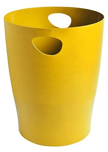 Produktbild: EXACOMPTA - Ref. 45308D - Set mit 8 Papierkörben ECOBIN BeeBlue mit Griffen - Volumen 15 Liter - Maße 26,3 x 26,3 x 33,5 cm - für Büro oder Zuhause - Farbe Safran