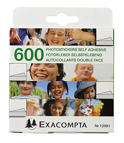 Produktbild: Exacompta 12991E Premium Fotoecken 600 Stück doppelseitig selbstklebende Fotoecken 10 x 60 Stück transparent