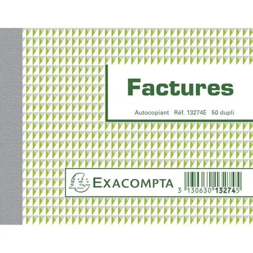 Produktbild: Exacompta 13274E Quittungsblock, 105 x 135 mm, selbstdurchschreibend, französischer Druck