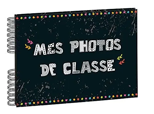 Produktbild: Exacompta 16010E Premium Fotoalbum Klassenfoto mit 50 schwarzem Seiten, perfekt für Ihre Fotos zum selbstgestalten Fotobuch Spiralalbum schwarz