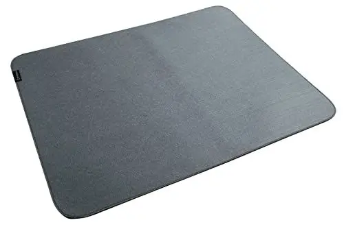 Produktbild: Exacompta 29814E Schreibunterlage Teksto, aus RPET-Filz (gewonnen aus dem Recycling von Plastikflaschen), Format 50 x 65 cm, grau, wird gerollt geliefert, perfekt für Büro und Homeoffice